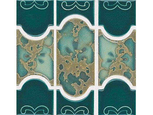 National Pool Tile Botanical Series Pool Tile | Teal Green | BUE37