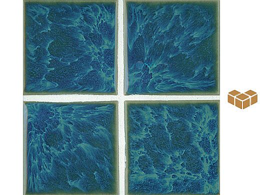 National Pool Tile Harmony 3x3 Series Single Bullnose Pool Tile | Ocean Blue | HS332 SBN