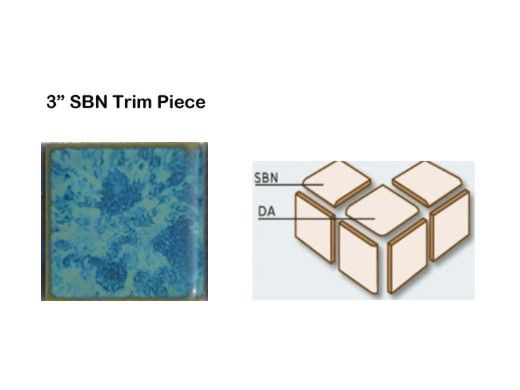 National Pool Tile Harmony 3" Trim Serie | Pacific Blue | HS341 SBN