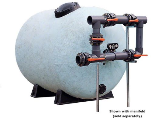 Astral 48" Horizontal Composite High-Rate Commercial Sand Filter with 6" Connection | 34 Sq Ft | 20898