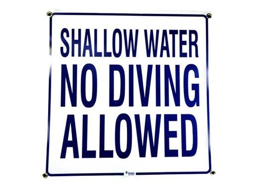Pentair No Diving Allowed Sign | 24" x 24" | R233800