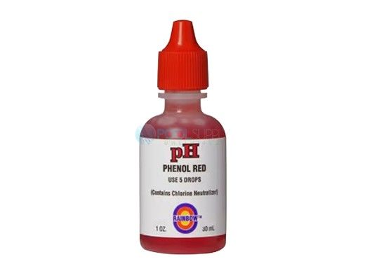 Pentair pH Phenol Red Solution with Chlorine Neutralizer | 1/2 oz | R161018