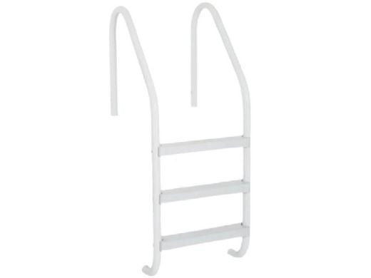 Saftron Economy 2-Step Ladder | .25" Thickness 1.90" OD | 24" W x 44" H | White | P-324-L2-W