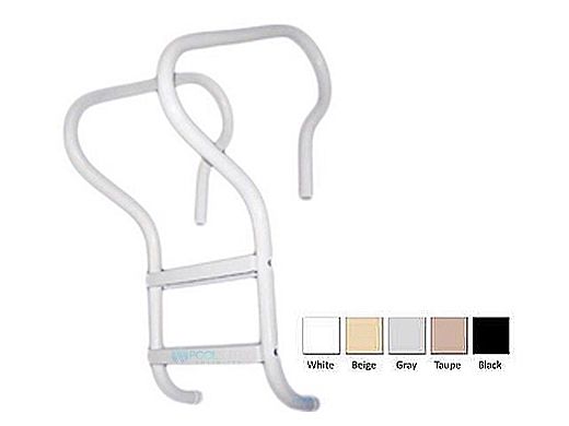 Saftron Camelback 3-Step Ladder | .25" Thickness 1.90" OD | 29"W x 55"H | White | P-529-L3-W