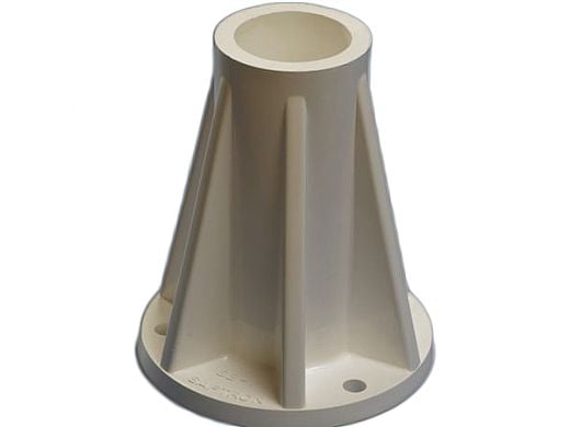 Saftron Surface Mounting Base | 1.93" W ID x 6" H OD | Single | White | SB-F-W