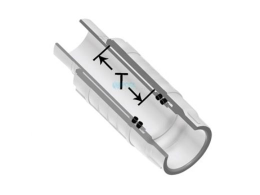 Spears PVC Short Repair Coupling 2" Spigot x Socket | SH118-20