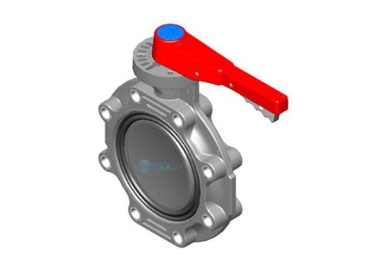 Spears 2-1/2" Butterfly Valve CPVC EPDM with Handle | 722311-025C