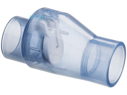 SuperPro 1"S Clear Swing PVC Check Valve | 0.5lb Spring | 0821-10C
