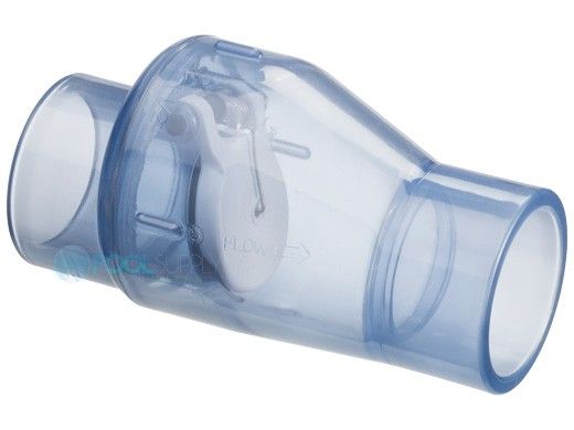 SuperPro 1.5"S Clear Swing PVC Check Valve | 0.5lb Spring | 0821-15C