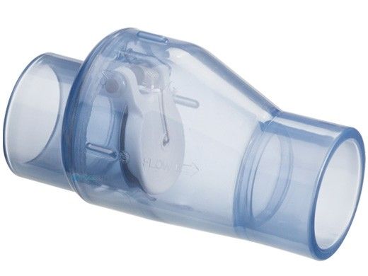 SuperPro 2"S Clear Swing PVC Check Valve | 0.5lb Spring | 0821-20C