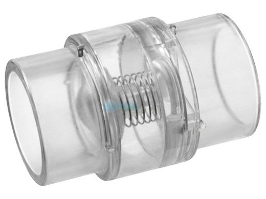 Super-Pro 2"S Clear PVC Check Valve with 0.25 lb Spring | SP0830-15C