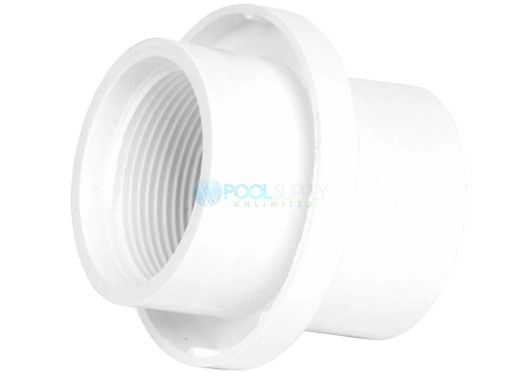 Color Match Pool Fittings Threaded Wall Fitting with Water Barrier | 1.5" White | TWF01