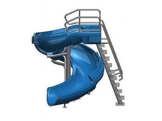 SR Smith Vortex Pool Slide | Ladder & Open Flume | Blue | 695-209-13