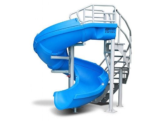SR Smith Vortex Pool Slide | Spiral Staircase & Open Flume | Blue | 695-209-33