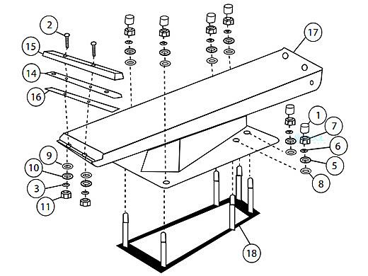 SR Smith 3/4" & 1 Meter Steel Stand Bolt Kit | 71-209-543-SS