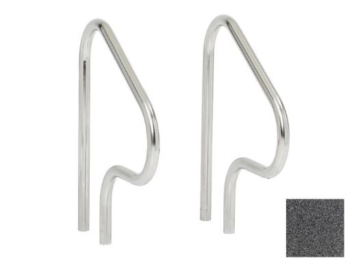 S.R.Smith 26" Figure 4 Residential Handrail Pair | 304 Grade Stainless Steel | 1.90" OD | .049" Wall | Rock Gray | F4H-102-RG