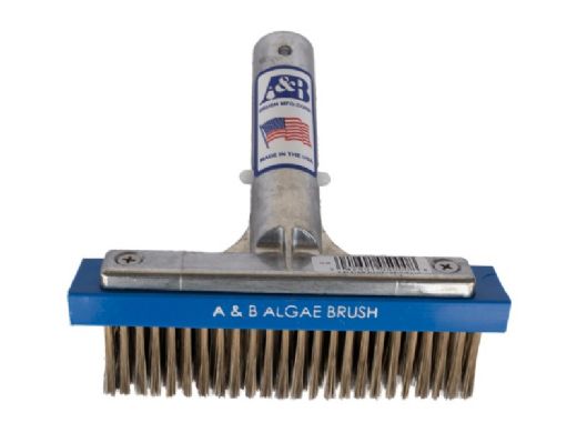 A&B Brush Straight Algae Brush | 5" | Stainless Steel Bristles | 2004