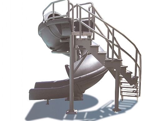 SR Smith Vortex Pool Slide | Spiral Staircase & Closed Flume | Gray Granite | 695-209-424