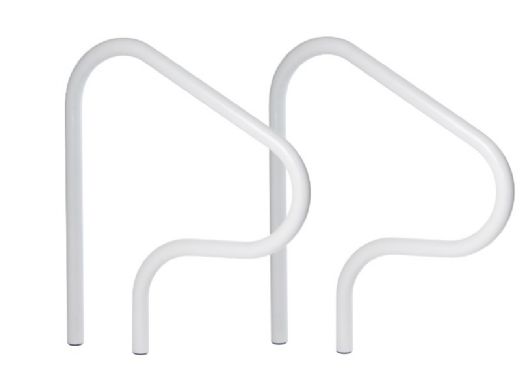 S.R. Smith 30" Figure 4 Residential Handrail Pair | 304 Grade Stainless Steel | 1.90" OD | .049" Wall | Pearl White | F4H-101-PW