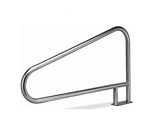 SR Smith 55.90" Center Grab Stainless Steel Rail with Welded Mounting Plate  | 304 Grade | .49 Wall Residential | PR 500