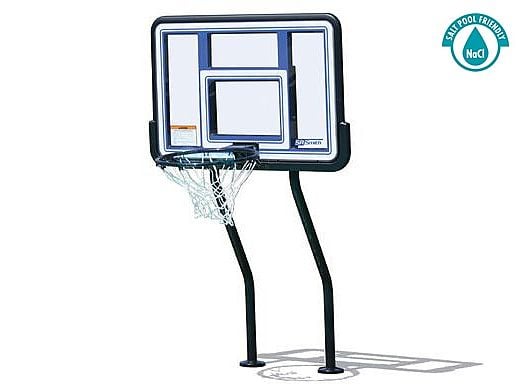 SR Smith Salt Pool Friendly Basketball Game with Anchors | Vinyl Coated Dual-Post | S-BASK-44