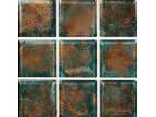 National Pool Tile Nebula Glass Series | Rust 2x2 | GLTN0071