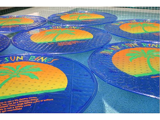 Solar Sun Rings Solar Blanket | Palm Tree Pattern 5' Diameter | SSR-1