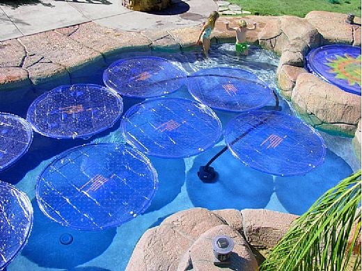 Solar Sun Rings Solar Blanket | Plain Blue Pattern | 5' Diameter | SSRP
