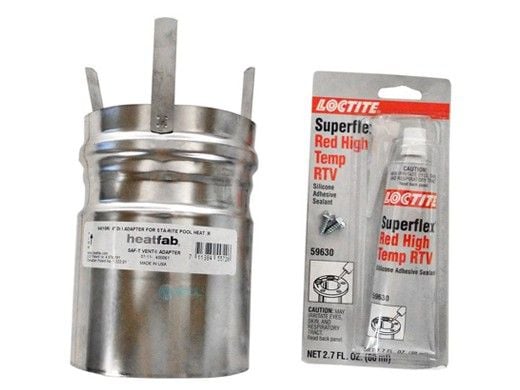 Pentair 4" Stainless Steel Appliance Adapter for Horizontal or Vertical Positive Pressure by Heatfab | 77707-0086