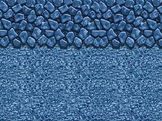 15' x 30' Oval Boulder Swirl Pattern Above Ground Pool Liner | Uni-Bead | Heavy Gauge | 54" Wall | LI153054BSU25