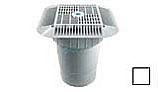 AquaStar 14" Square Grate with Double Deep Sump Bucket with 6" Socket (VGB Series) | White | 914101F