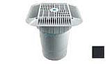 AquaStar 14" Square Grate with Double Deep Sump Bucket with 6" Socket (VGB Series) | Black | 914102F