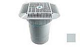 AquaStar 14" Square Grate with Double Deep Sump Bucket with 6" Socket (VGB Series) | Light Gray | 914103F