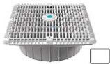 AquaStar 12"X12" Square Wave Suction Outlet and Deep Frame  & Vented Riser Ring | White | WAV12WR101A