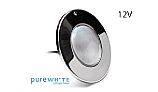 J&J Electronics PureWhite LED Pool Light SwimQuip Series | 12V Cool White Equivalent to 500W 50' Cord | LPL-F3W-12-50-PSQ 21030