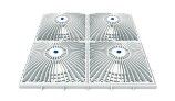AquaStar 18" Square Mud Frame with Four 9" Square MoFlow Suction Outlet Cover | White | 18MF101