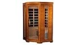 Golden Designs Dynamic Heming 2-Person Corner Low EMF FAR Infrared Sauna | Hemlock | DYN-6225-02