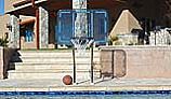 Inter-fab Pro Style Basketball Game Set | 12" Offset Post | In Deck Plastic Anchor Jig | Marine Grade Steel Support Legs | SPS-RBALL GP-C