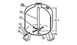 Pentair Tank and Foot Assembly with Buttress Thread | Black | 155342