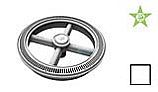 AquaStar Full Circle Drain Cover, Center Cap and Screws | White | FC20101