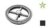 AquaStar Full Circle Drain Cover, Center Cap and Screws | Black | FC20102
