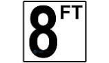 Depth Marker 5" Frost proof tile | 8FT Non-Skid | DM52-2080