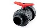 Jandy Heavy Duty Double Union Ball Valve | 1 1/2" PVC | Grey | BVDU015