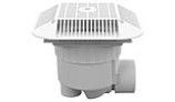 AquaStar 14" Square Anti-Entrapment Suction Outlet Cover with 3" Socket Sump and 4" Spigot Side Port | Light Gray | 914103SSB