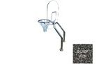 Global Pool Products X2 Basketball Set | 17.5" Anchor Spacing | Dual Pole with Net & Ball | Silver Vein Frame | No Anchors | GPP-X2BB-SV