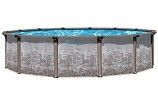 Regency LX 18" x 33" Oval Resin Hybrid Above Ground Pool Sub-Assembly with Skimmer | 54" Wall | WNEW54S-WMN1833-1043