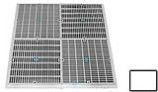 AquaStar 24" Square Mud Frame | with Four 12" Square Flat Grates | (VGB Series) | White | 24101