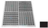 AquaStar 24" Square Mud Frame | with Four 12" Square Flat Grates | (VGB Series) | Black | 24102