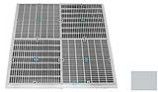 AquaStar 24" Square Mud Frame | with Four 12" Square Flat Grates | (VGB Series) | Light Gray | 24103