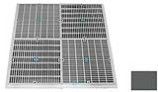 AquaStar 24" Square Mud Frame | with Four 12" Square Flat Grates | (VGB Series) | Dark Gray | 24105